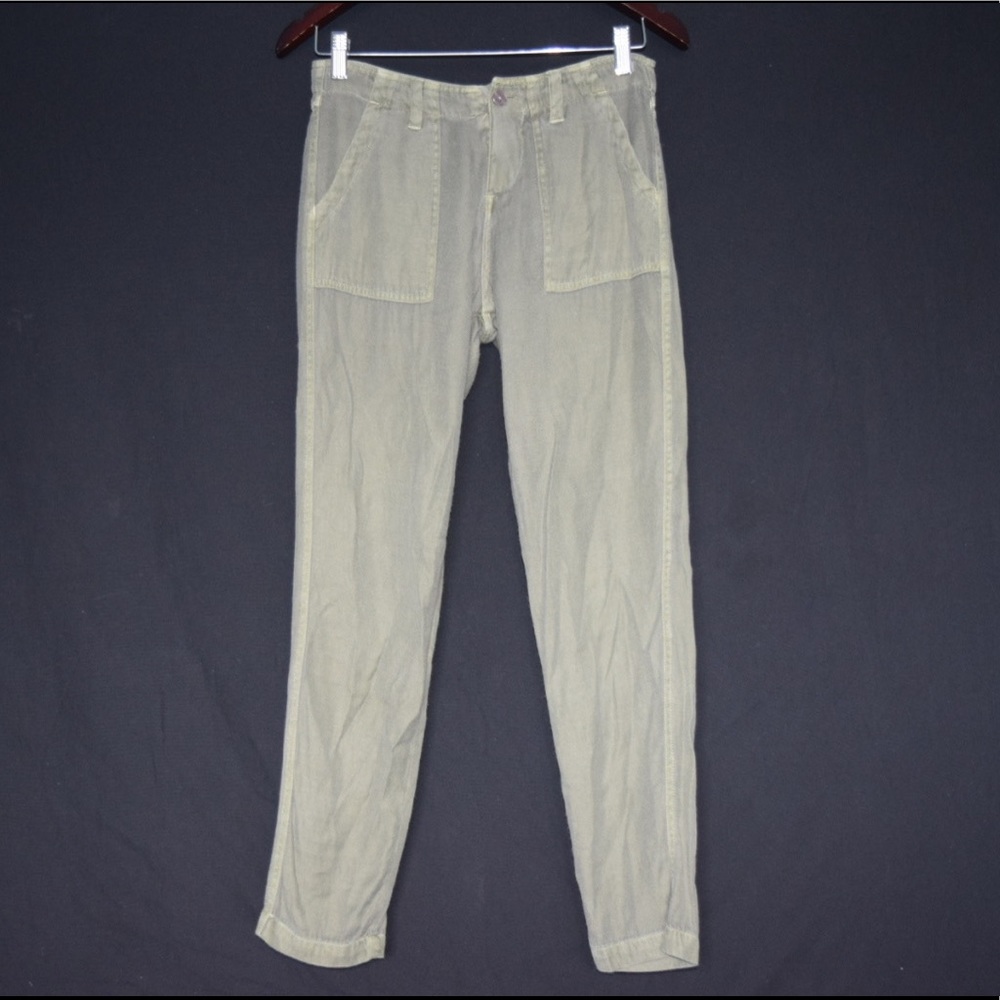 Billabong Cotten Cropped Pants Army Green|Size 25|